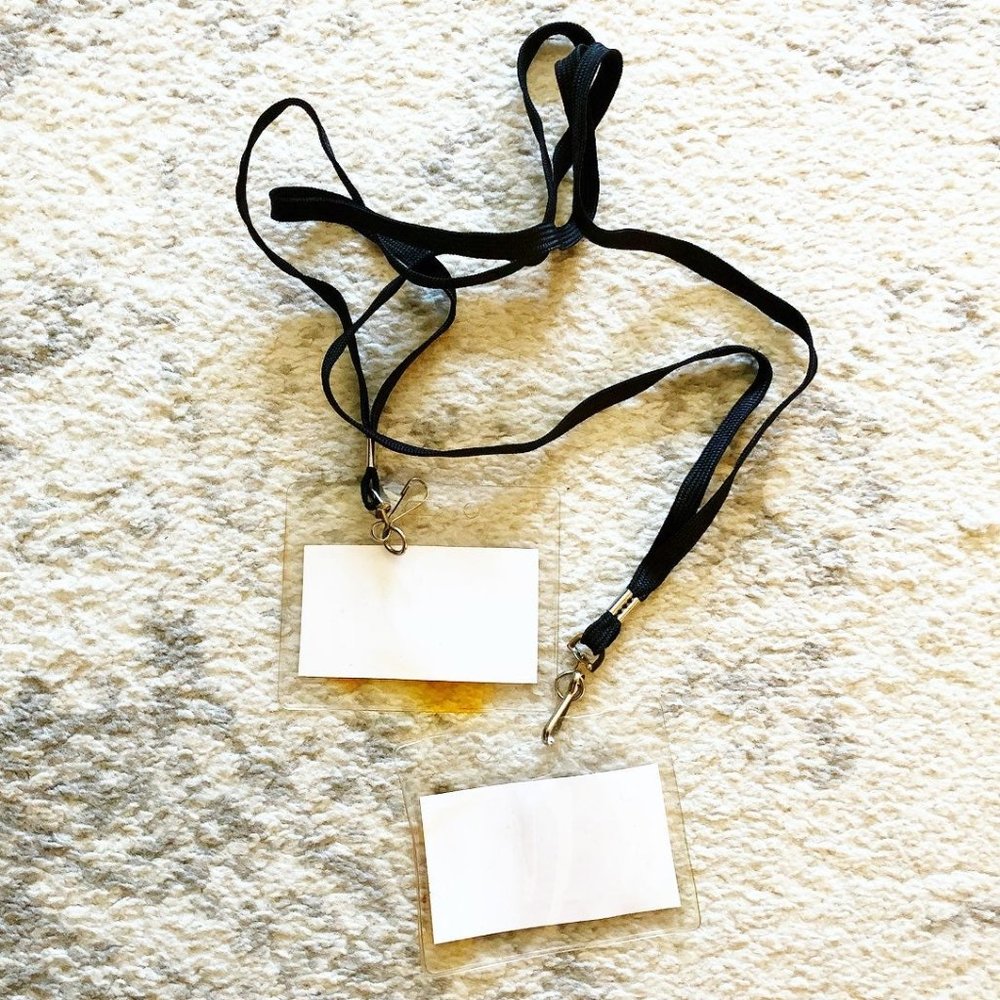 Set Of 2 Name Badge Lanyard Holders